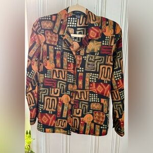 Elementz Multicolor Geometric Blouse